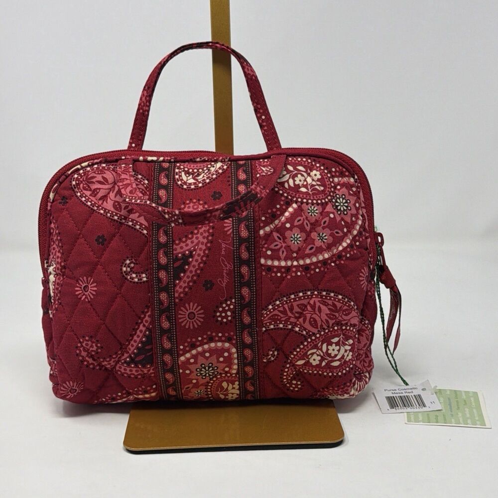Vera Bradley Purse Cosmetic Mesa Red Fall 2006 Vintage NOS Makeup Bag NWT
